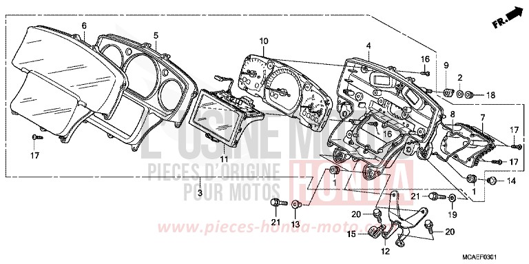 COMPTEUR (NAVIGATION) de Gold Wing PEARL GLACIER WHITE (NH326) 2010